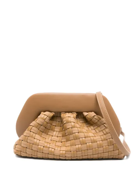 Themoirè woven gathered clutch 