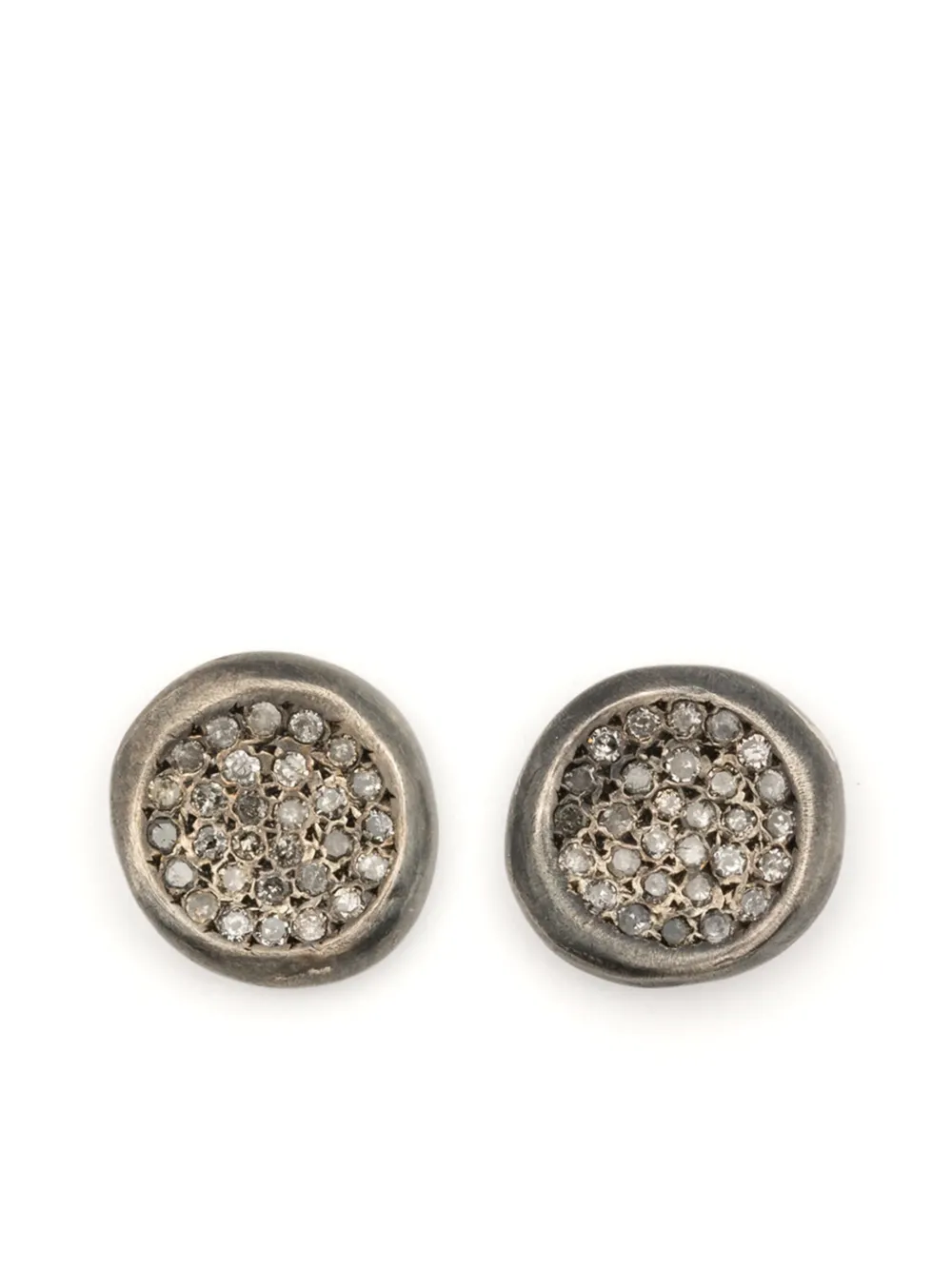 Rosa Maria ダイヤモンド ピアス - シルバートーン Rosa Maria ダイヤモンド ピアス - シルバートーン