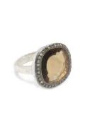 Rosa Maria sterling silver smoky-quartz diamond ring