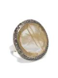 Rosa Maria sterling silver diamond and quartz ring