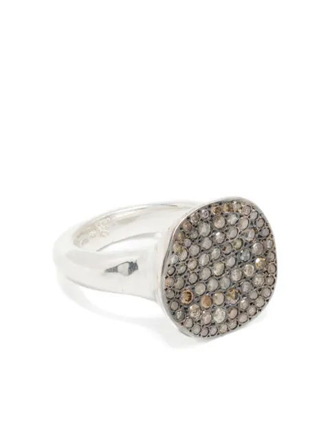 Rosa Maria sterling silver diamond ring
