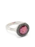 Rosa Maria tourmaline and diamond ring - Silver