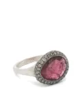 Rosa Maria sterling silver diamond and tourmaline ring