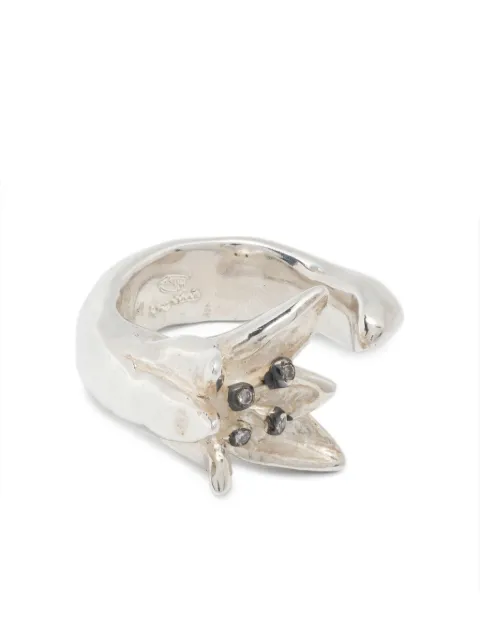 Rosa Maria sterling silver diamond ring