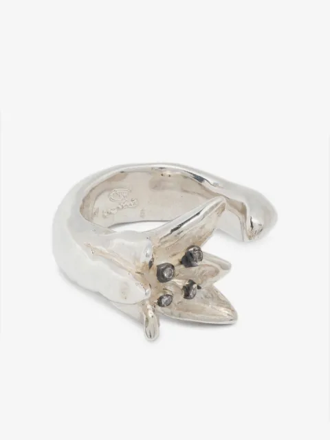 Rosa Maria sterling silver diamond ring