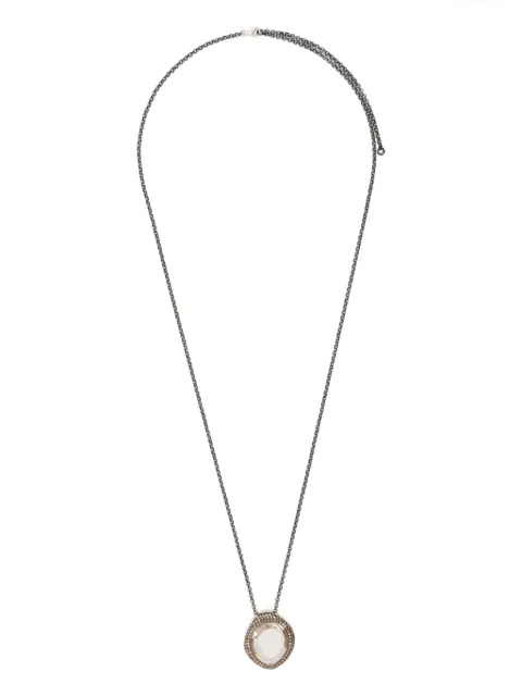 Rosa Maria sterling silver diamond and topaz necklace