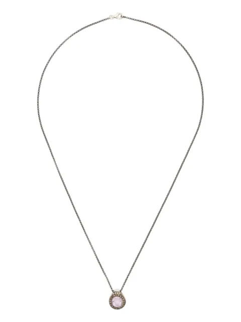 Rosa Maria collar en plata de ley con diamantes y amatista