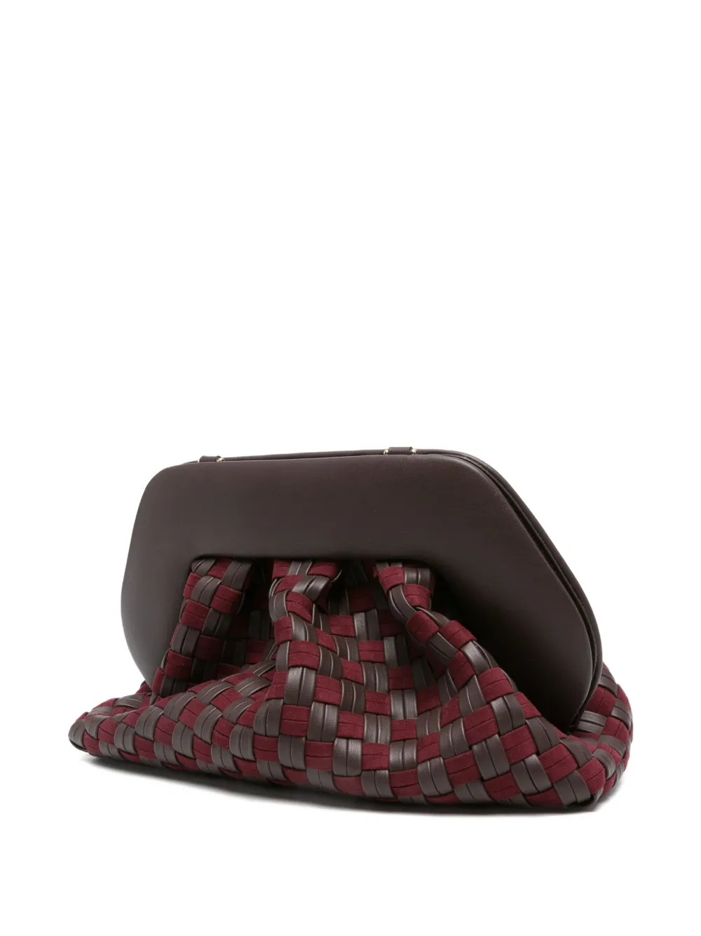 Themoirè Tia geweven boekentas Bruin