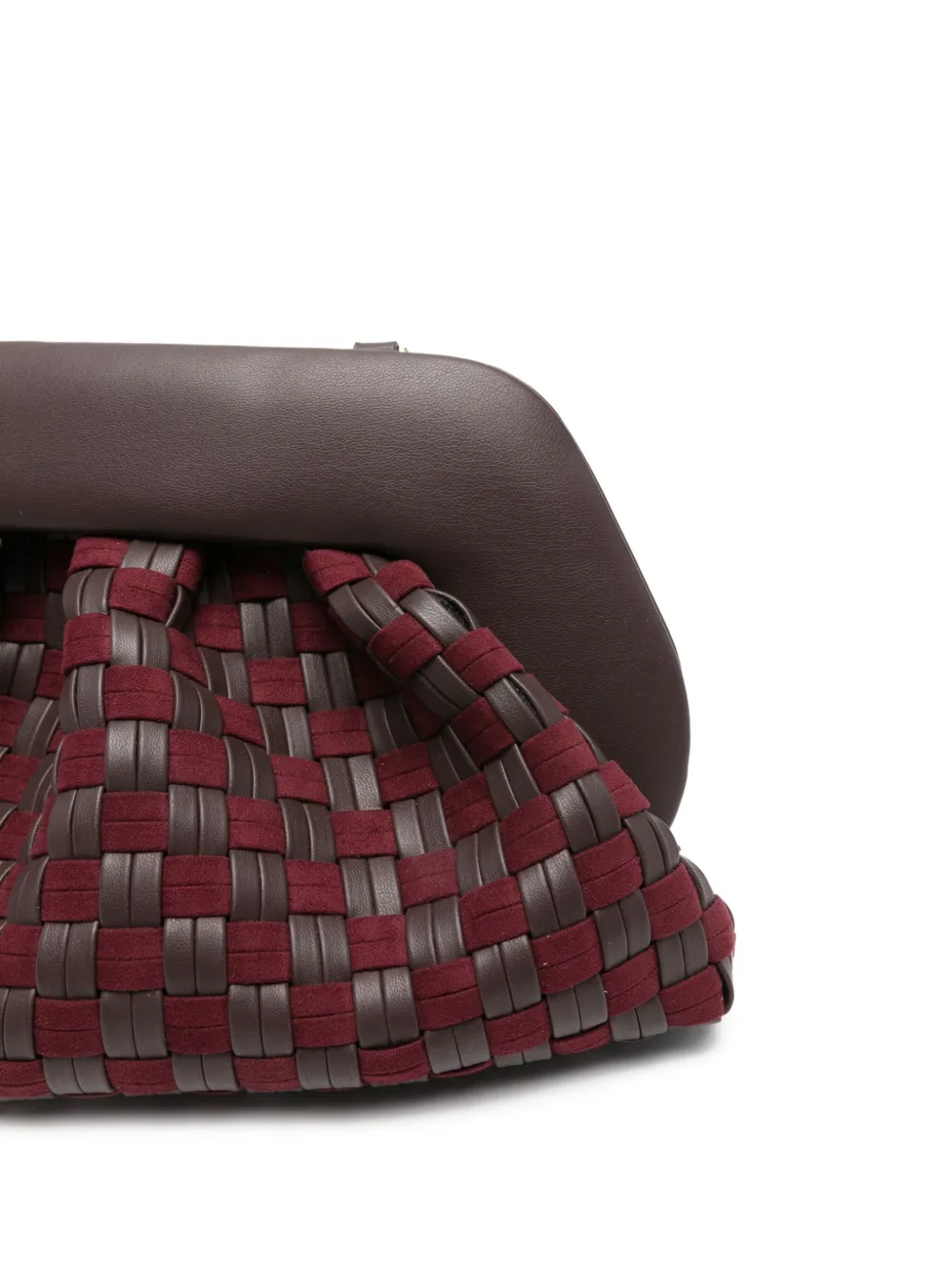 Themoirè Tia geweven boekentas Bruin