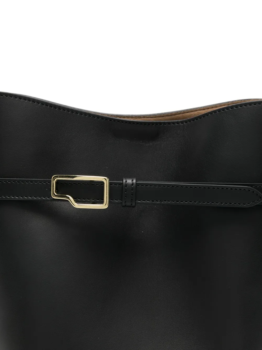 Atp Atelier Lierna Buckled Shoulder Bag In Black
