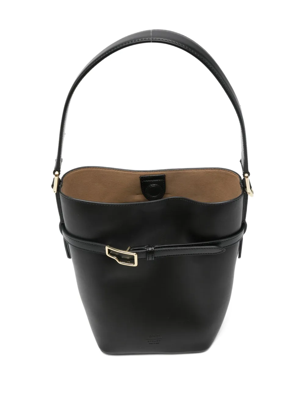 Atp Atelier Lierna Buckled Shoulder Bag In Black