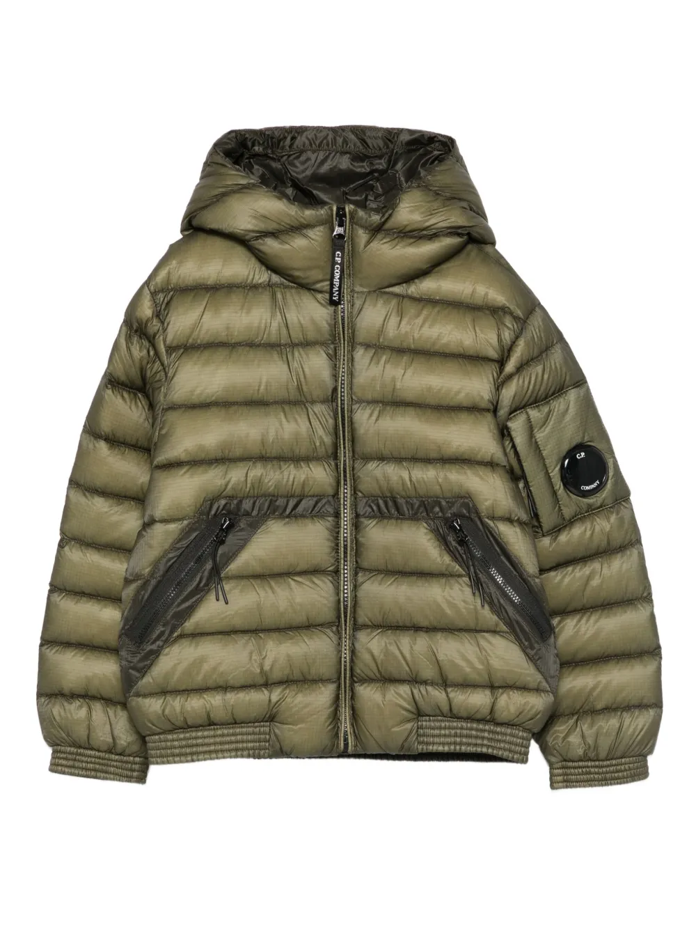 C.P. Company Kids hooded quilted jacket | Green | Image 1
