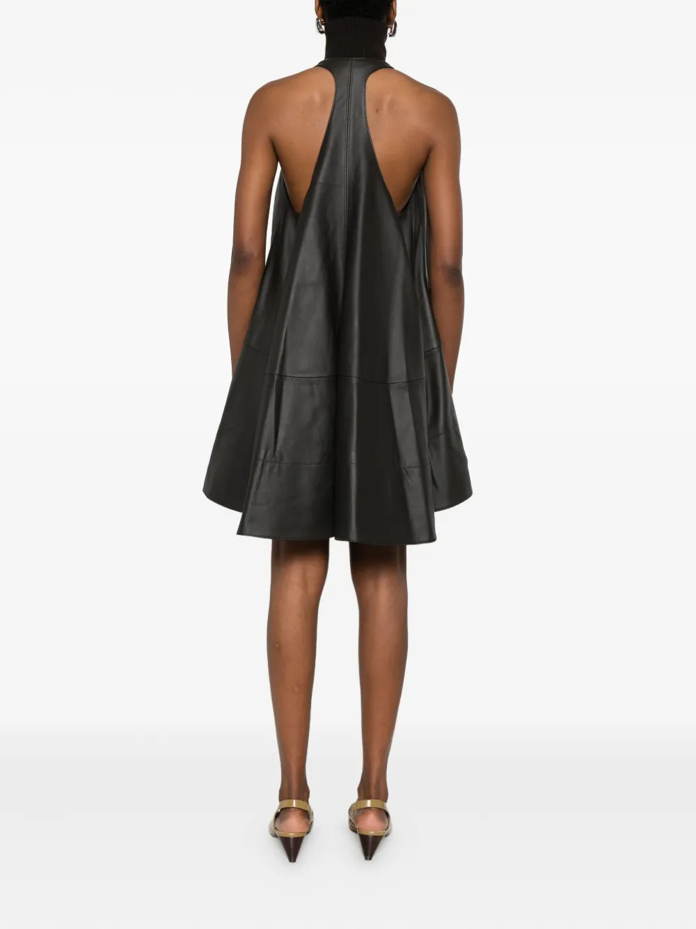 Jacquemus Panelled Zip-up Dress In Black