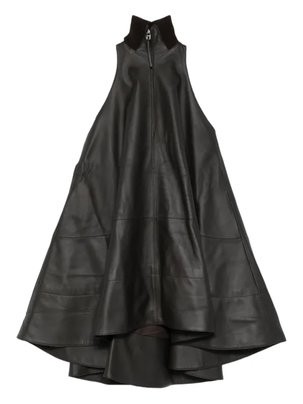 Jacquemus Panelled Zip-up Dress in Black