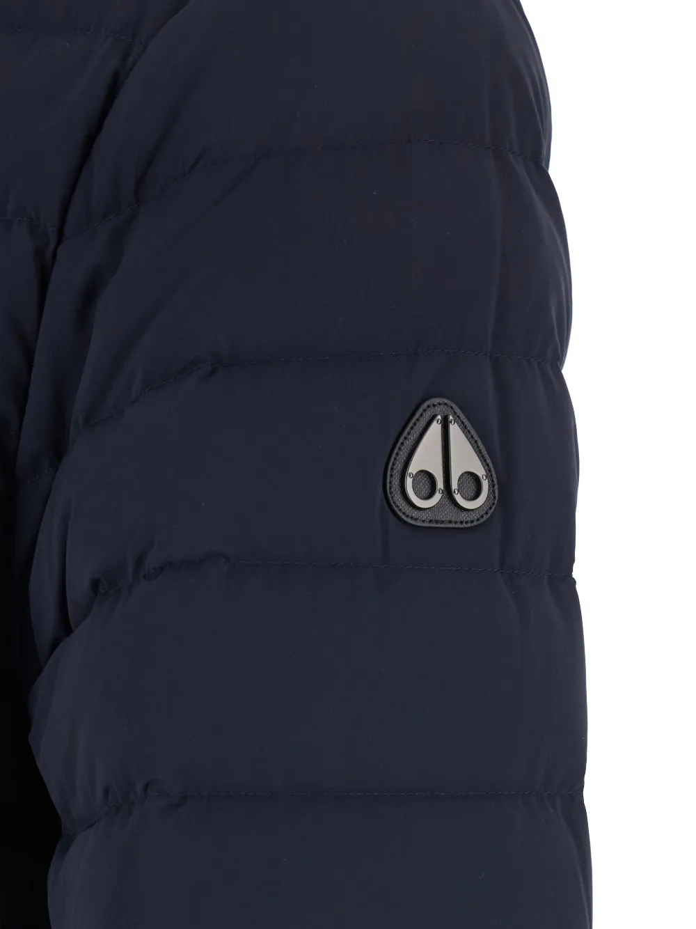Moose Knuckles Quilted Stand-collar Puffer Jacket In Blue