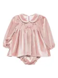 La Stupenderia peter-pan collar smocked dress - Pink