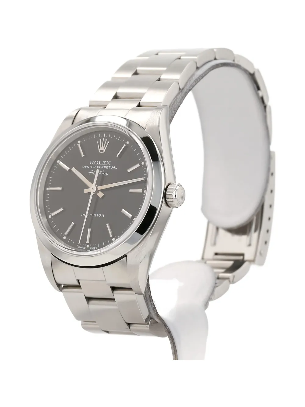 Pre-owned Rolex 2001 Air-king 34mm In Black