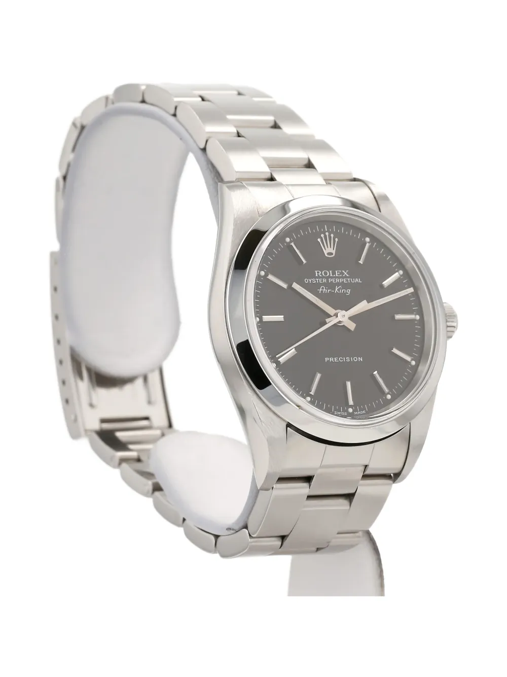 Pre-owned Rolex 2001 Air-king 34mm In Black