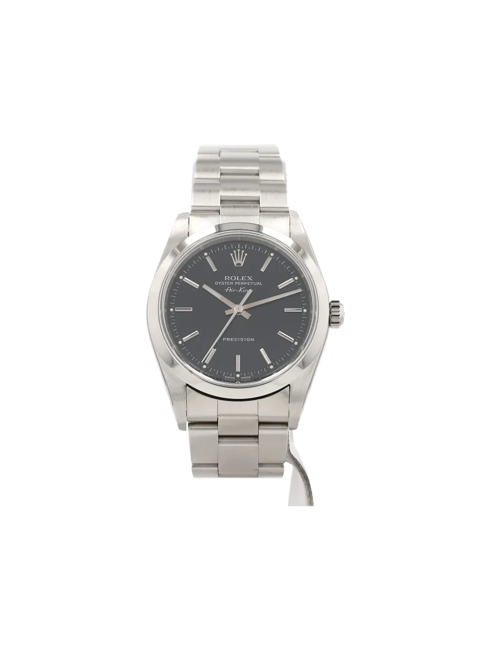 Pre-owned Rolex 2001 Air-king 34mm In Black
