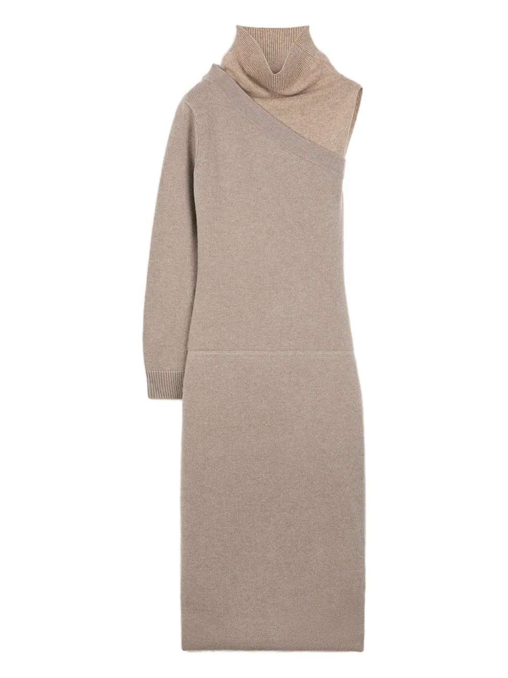 Ports 1961 single-sleeve turtleneck midi dress | Neutrals | Image 1