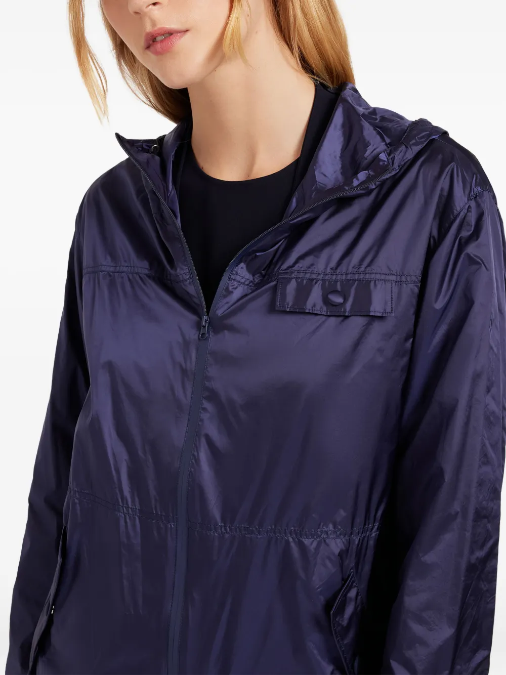 Ports 1961 Ocean Breeze Hooded-drawstring Jacket In Blue