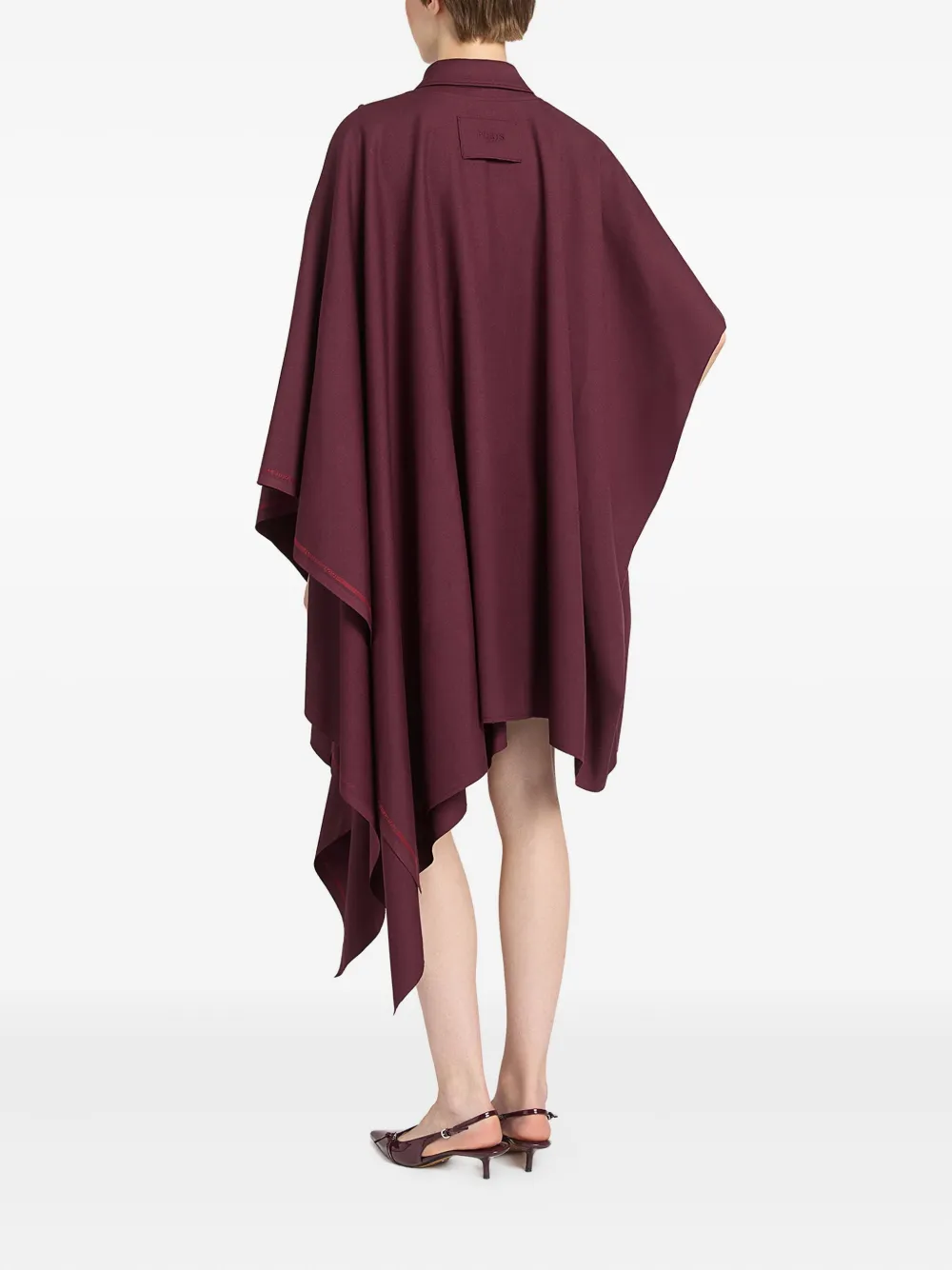 Ports 1961 Mini-jurk met gedrapeerde hals Rood