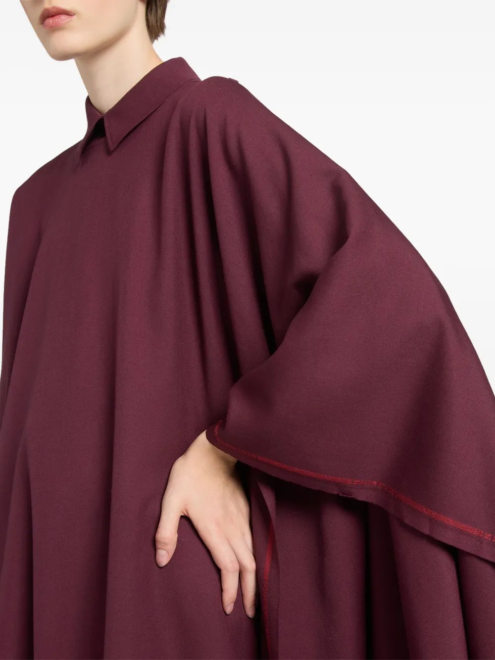 Ports 1961 Mini-jurk met gedrapeerde hals Rood