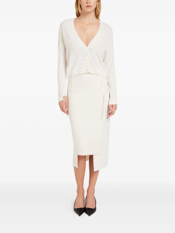 Ports 1961 sequin-embellished Button Cardigan White