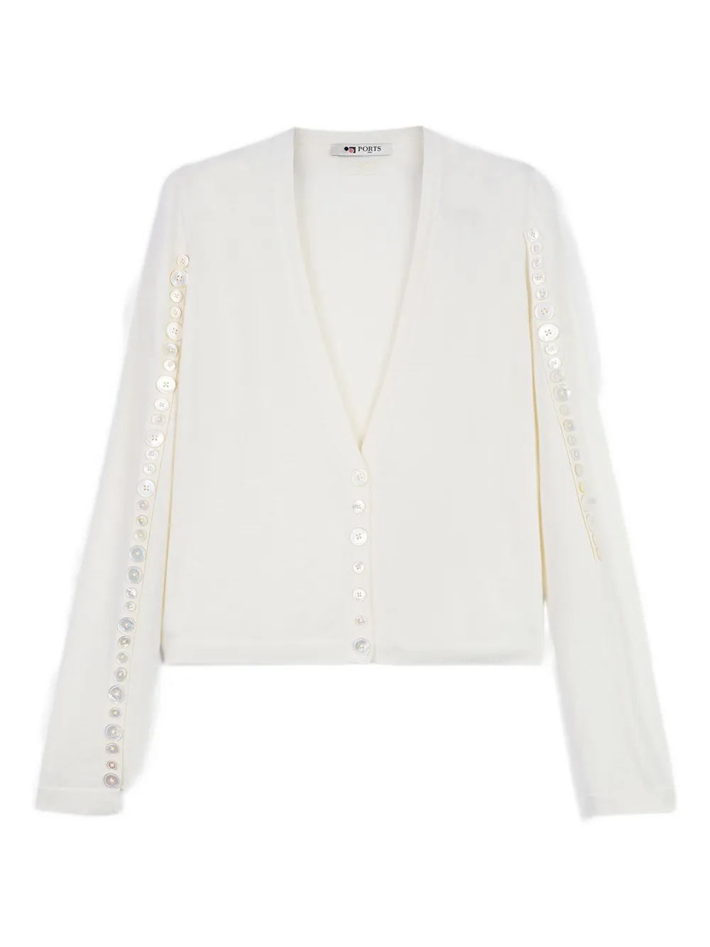 Ports 1961 sequin-embellished button cardigan | White | Image 1