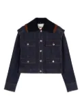 Ports 1961 knitted-collar denim jacket - Blue