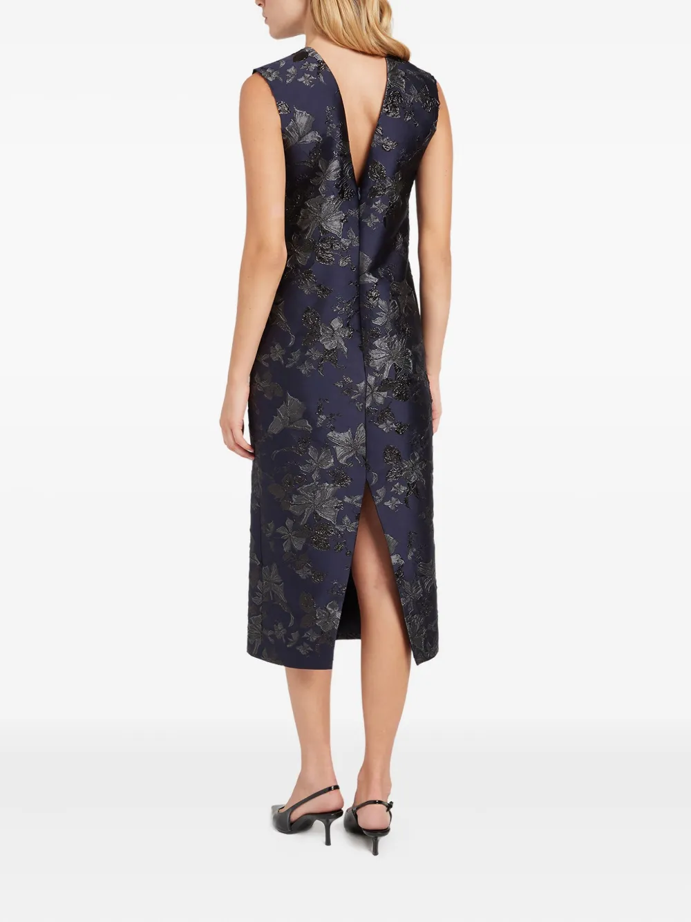Ports 1961 Midi-jurk met bloemenprint Blauw