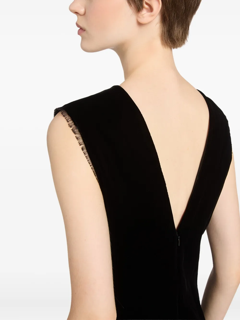 Ports 1961 Mouwloze midi-jurk Zwart