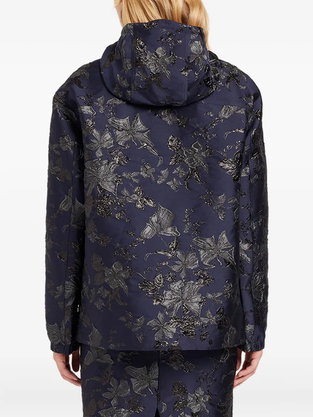 Ports 1961 Jack met bloemen-jacquard Blauw