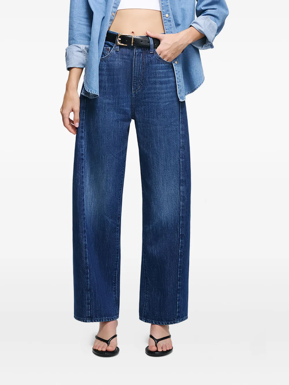 Hey Joanie Crush Curve Panel Jeans In Blue