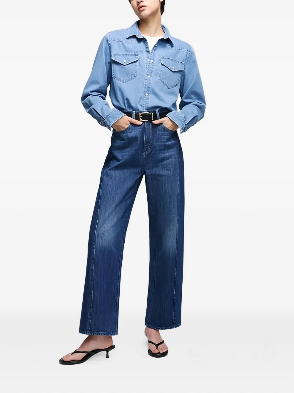 Hey Joanie Crush Curve Panel jeans - Blauw