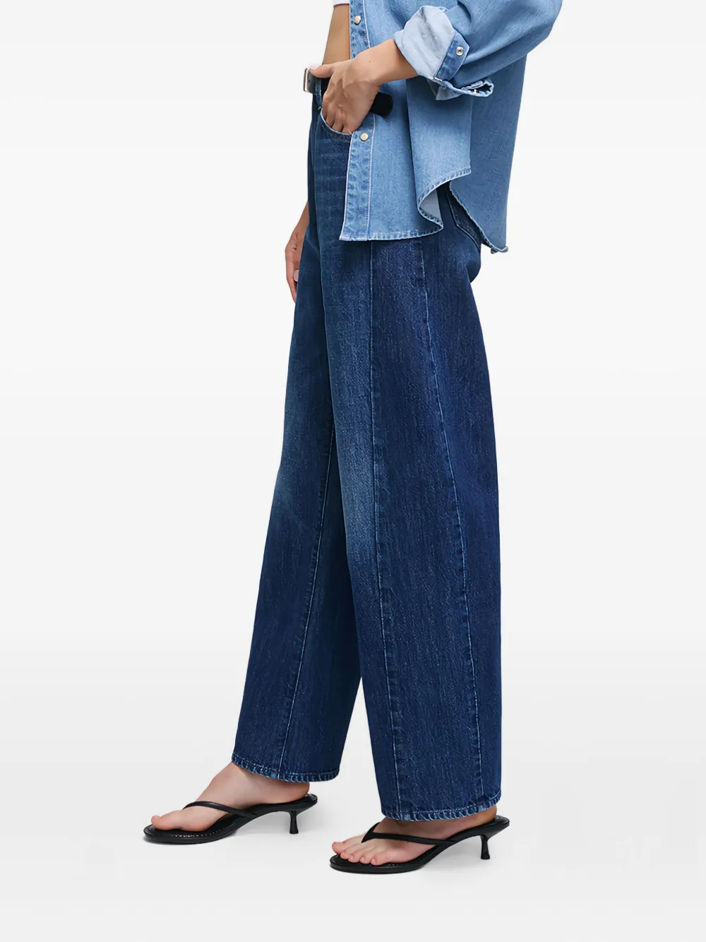 Hey Joanie Crush Curve Panel Jeans In Blue