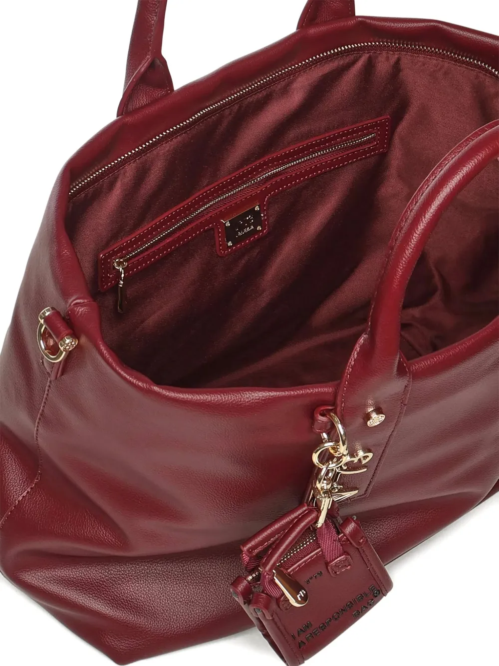 V73 Detachable-strap Tote Bag In Red