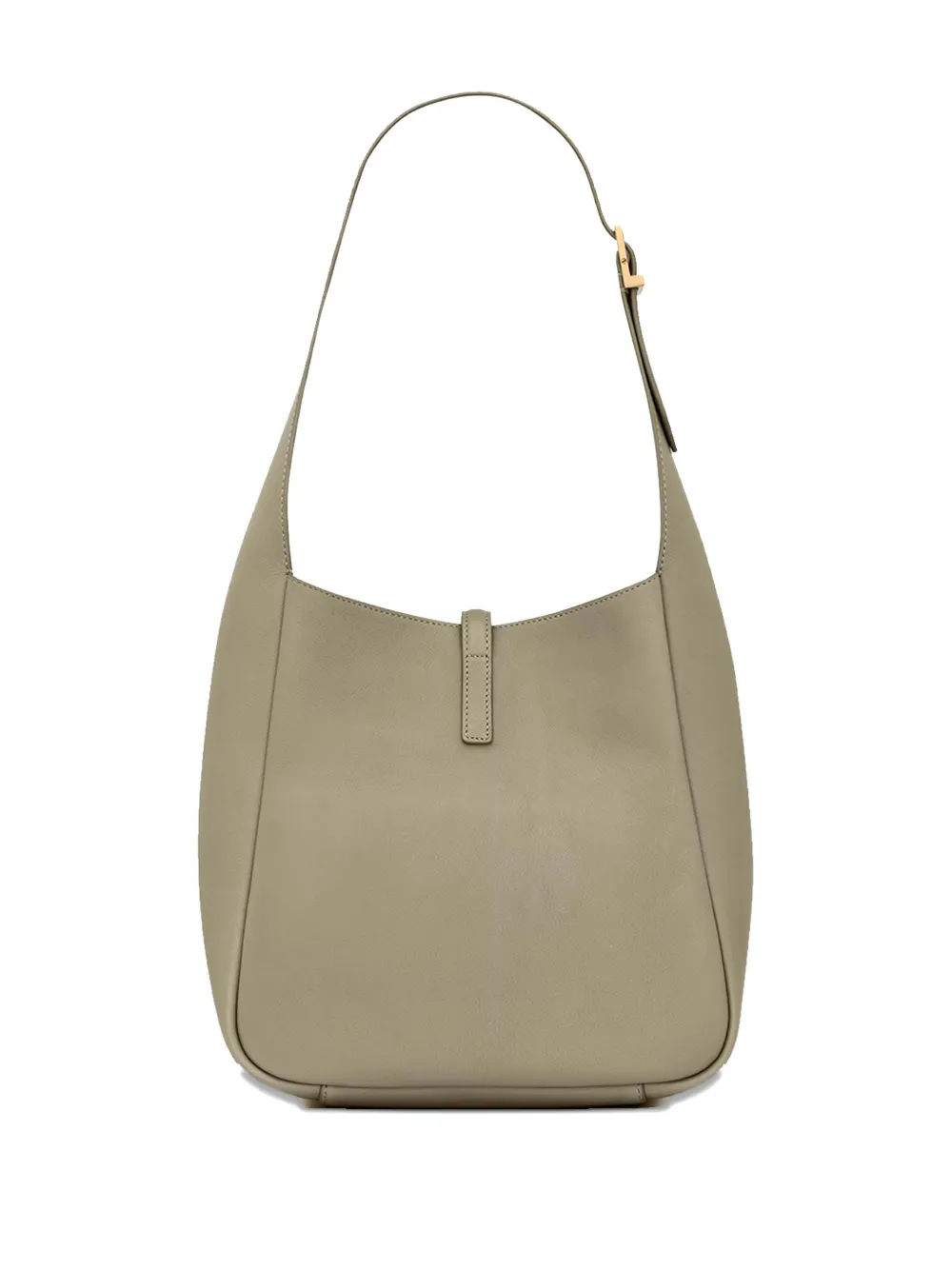 Saint Laurent Small Le 5 À 7 Logo-plaque Tote Bag In Green