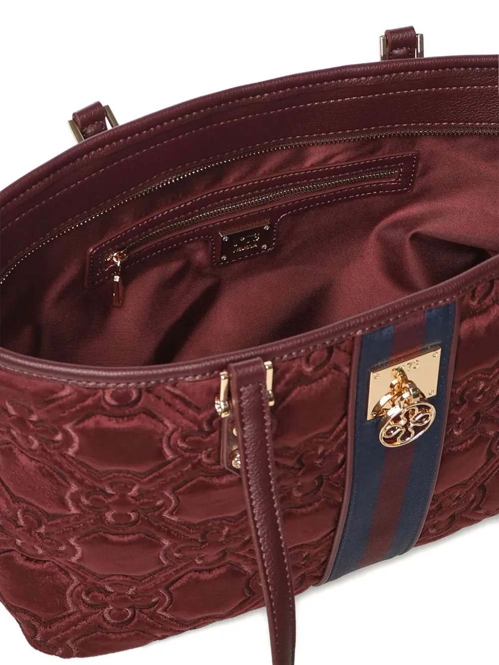 V73 Cate Quilted-effect Tote Bag In Red