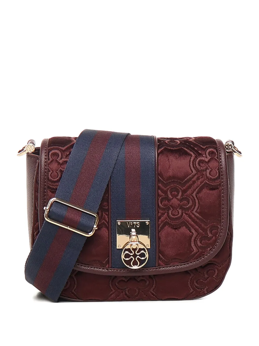 V73 Quilted-effect Shoulder Bag In Red