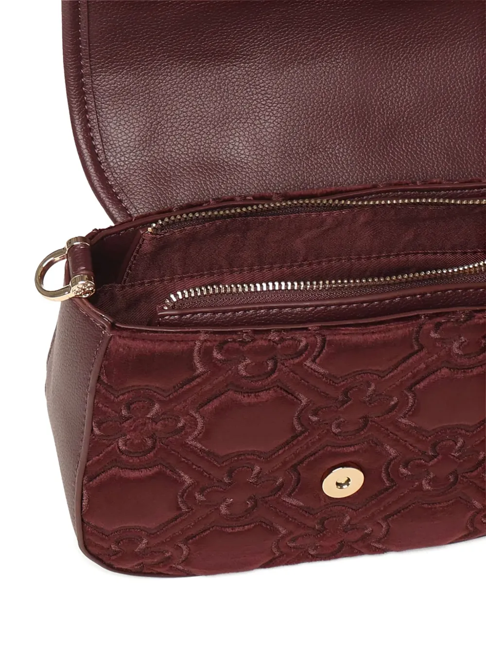 V73 Quilted-effect Shoulder Bag In Red