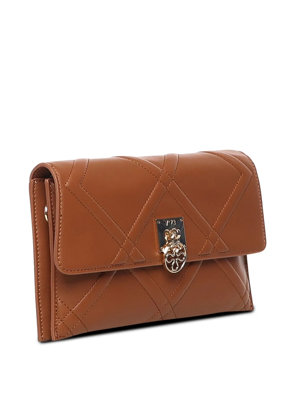  V°73 Bridget Clasp-fastening Clutch Bag - Brown 