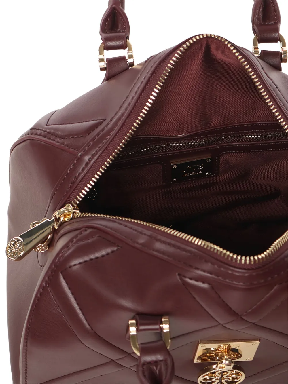 V73 Bridget Quilted-diamond Tote Bag In Red