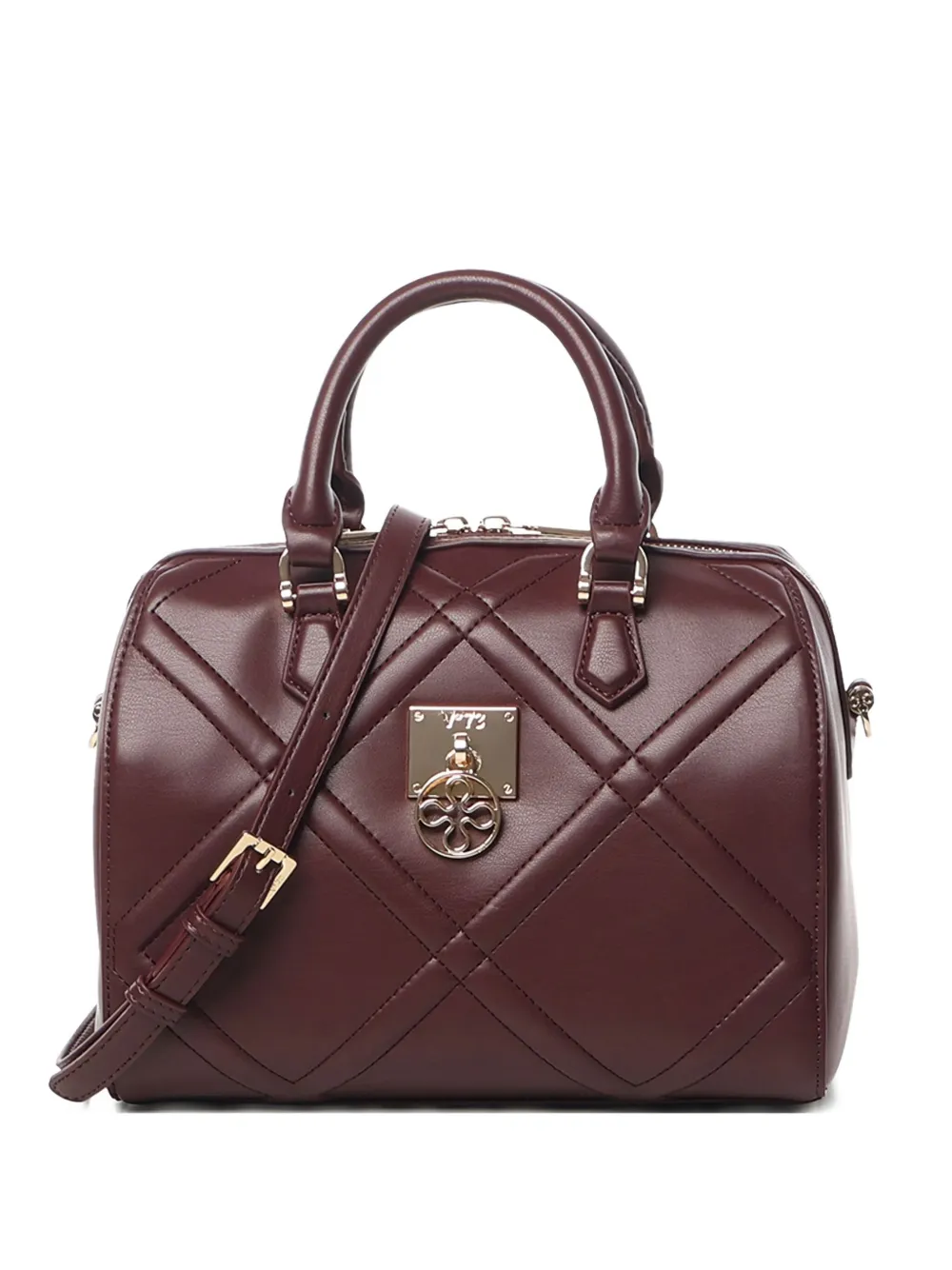 V73 Bridget Quilted-diamond Tote Bag In Red