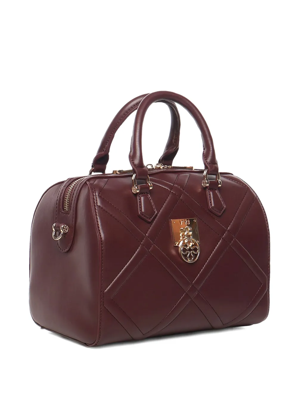 V73 Bridget Quilted-diamond Tote Bag In Red