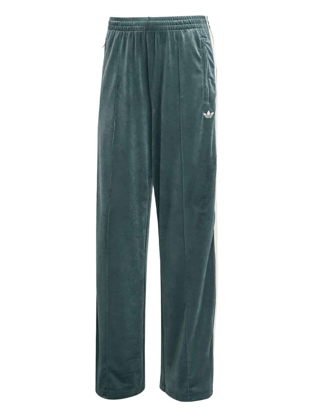 adidas floral-velour track pants | Green | Image 1