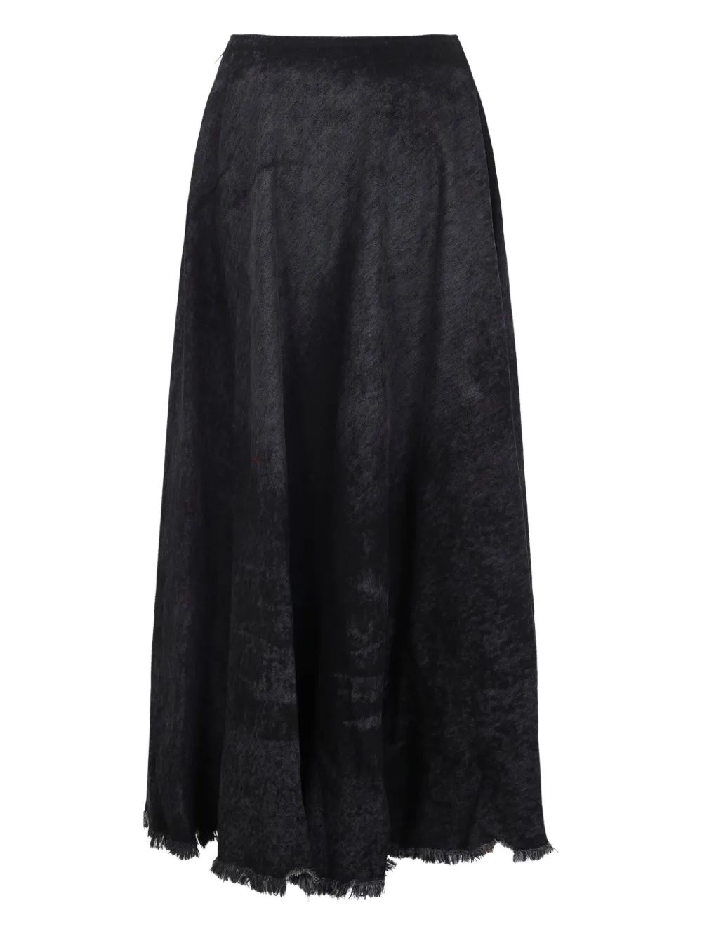 Diesel frayed-hem a-line skirt - ブラック Diesel frayed-hem a-line skirt - ブラック