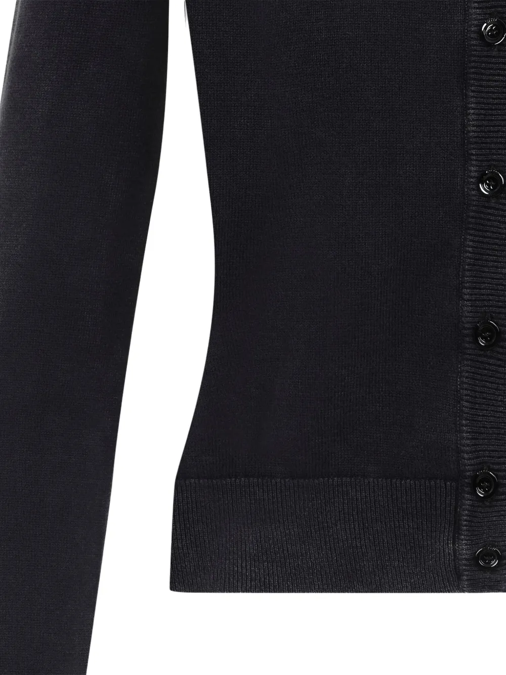 Diesel Button-fastening Logo-embroidered Cardigan In Black