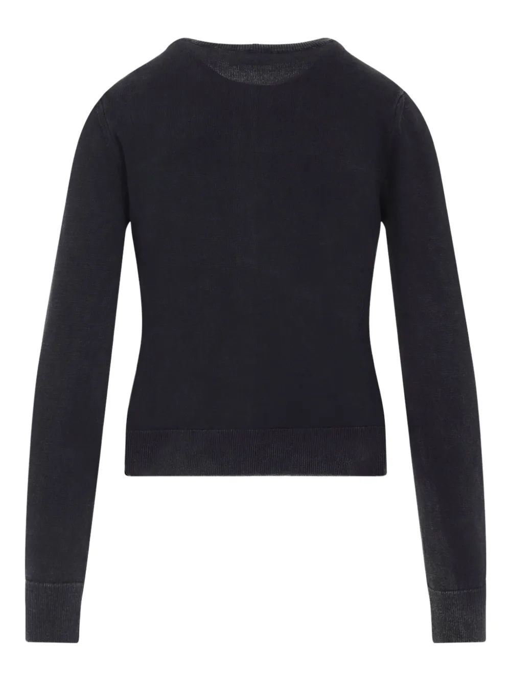 Diesel Button-fastening Logo-embroidered Cardigan In Black