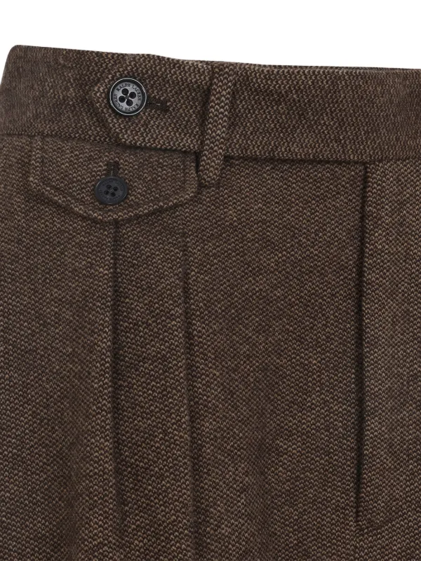 Ralph Lauren Collection プリーツ ツイードスカート | ブラウン